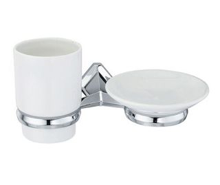 WasserKRAFT Aller K-1126C Держатель стакана и мыльницы